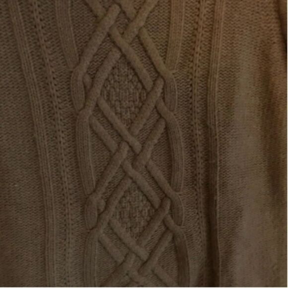 Women's J. Crew Tan Turtle Neck Heavy Knit Sweater - Picture 4 of 8